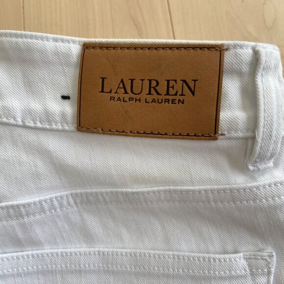Ralph Lauren Premier Straight jeans white stretch denim high waisted rise size 6 - Picture 3 of 16